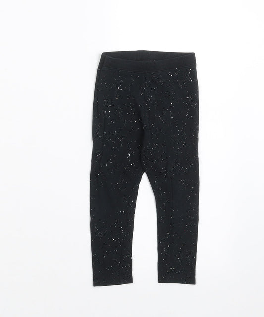 Cat & Jack Girls Black Trousers Size 2 Years - glittery leggings