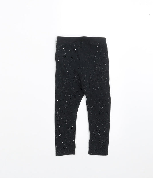 Cat & Jack Girls Black Trousers Size 2 Years - glittery leggings