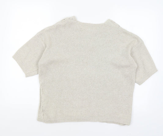 Cignal Womens Beige Pullover Jumper Size L