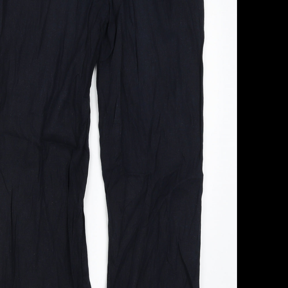 Womens UK Size 14 Collection Regular Fit Blue Trousers