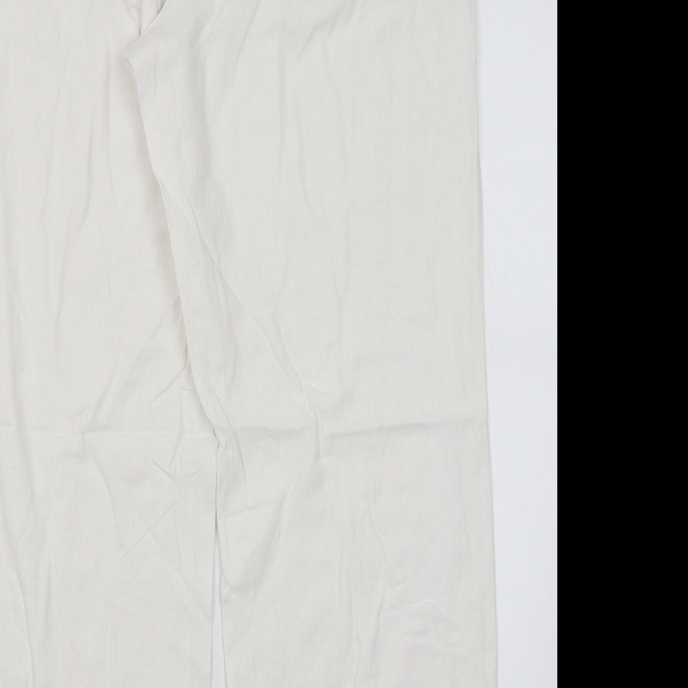 Authentic Womens White Trousers Size 16 L28 in