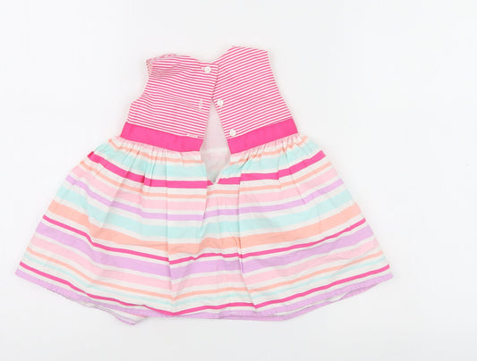 George Girls Ivory Striped Tank Dress Size 3-6 Months