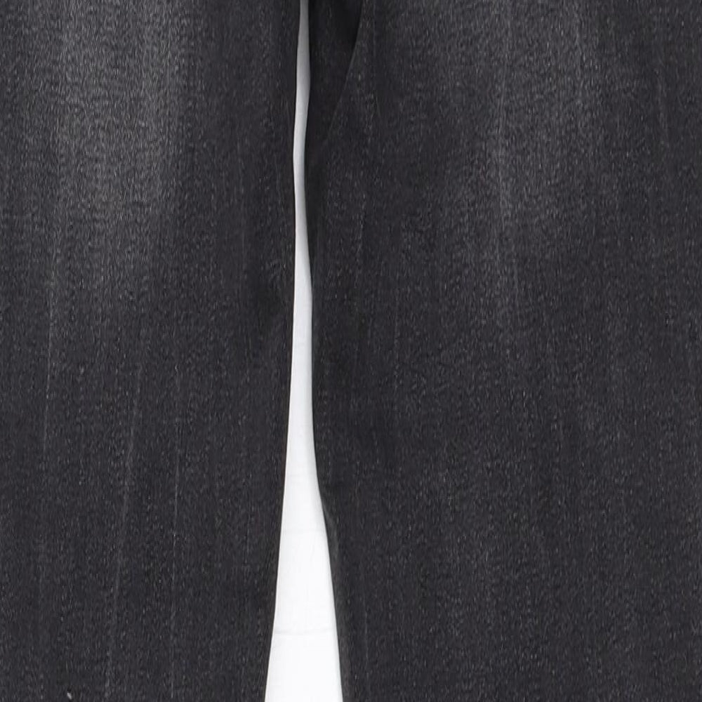 Womens UK Size XS Queen Hearts Regular Fit Skinny Grey Jeans