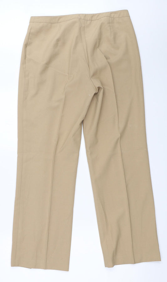 Canvas Womens Beige Trousers Size 14 L28 in