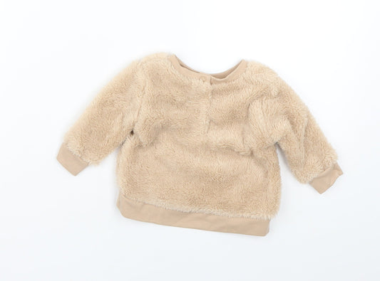 Jack & Lily Baby Beige Geometric Pullover Jumper Size 0-3 Months