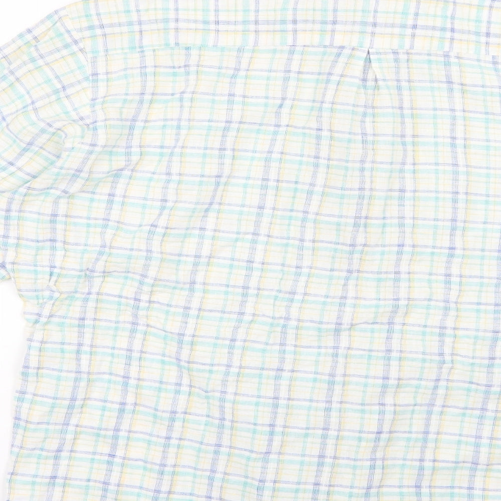 shirt company Mens Multicoloured Check Button-Up Size M