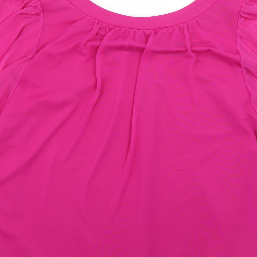 Womens UK Size 12 New Look Purple Basic Blouse