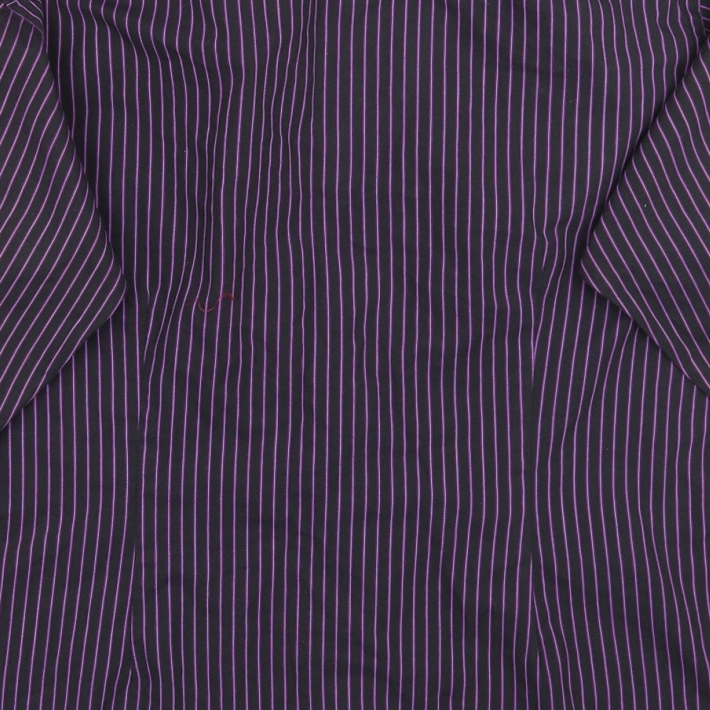 Mens UK Size L Cedar Wood State Purple Button-Up Long Sleeve Casual Shirt