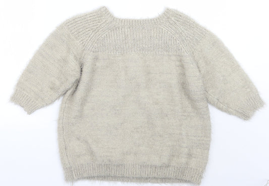 Womens UK Size L BM Beige Pullover Jumper