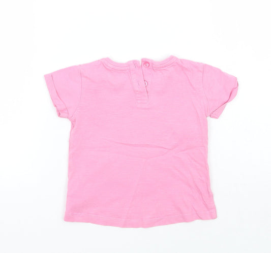NEXT Girls Pink Basic T-Shirt Size 6-9 Months