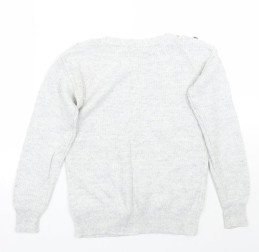 Womens UK Size 8 NEXT Grey Pullover Jumper