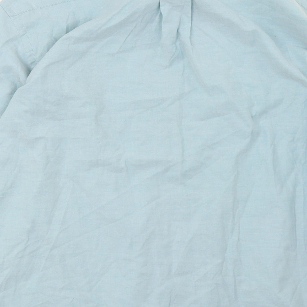 armando Mens Blue Button-Up Size 15.5