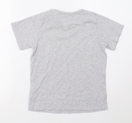 Matalan Boys Grey Basic T-Shirt Size 8 Years