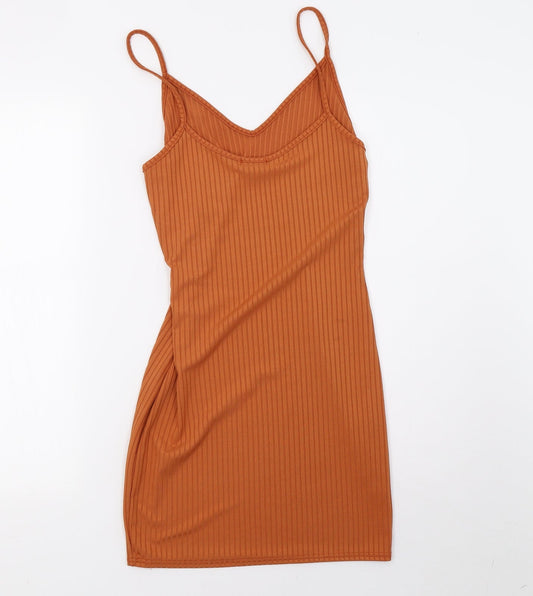 PRETTYLITTLETHING Womens Brown Bodycon Size 12