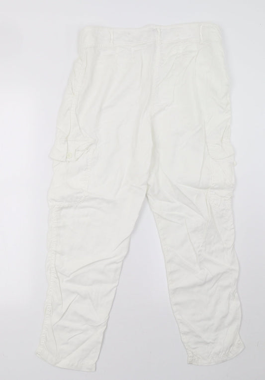 Best Mountain Womens White Trousers Size 12 L28 in