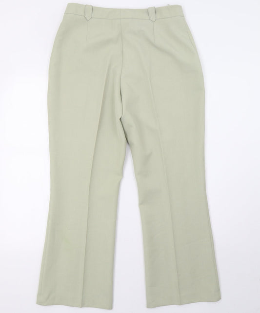 Womens UK Size 14 BHS Regular Fit Green Trousers