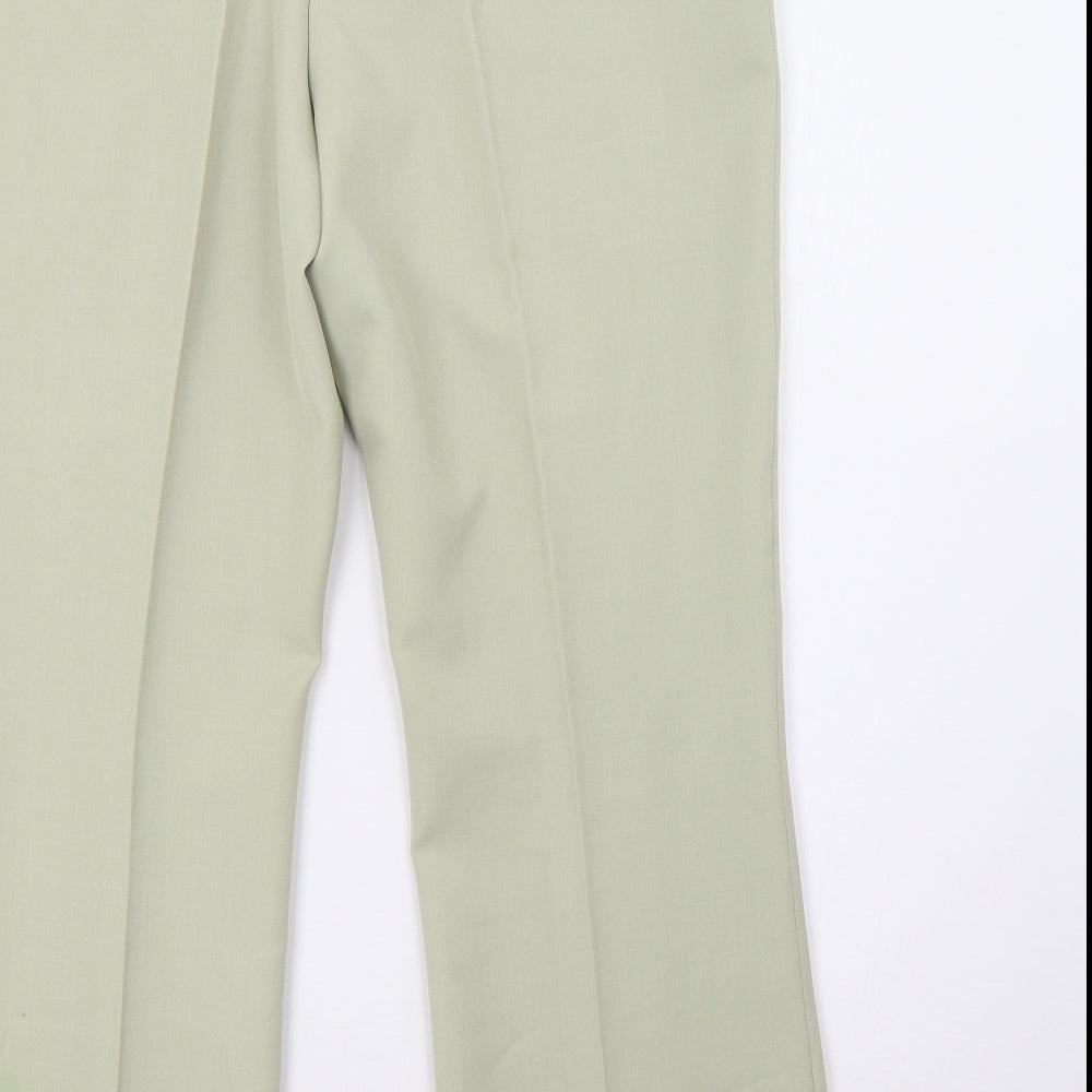 Womens UK Size 14 BHS Regular Fit Green Trousers