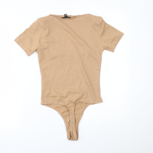 I SAW IT FIRST Womens Beige   Bodysuit One-Piece Size 8