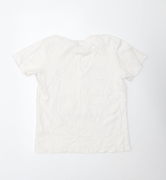 George Boys White Basic T-Shirt Size 7-8 Years