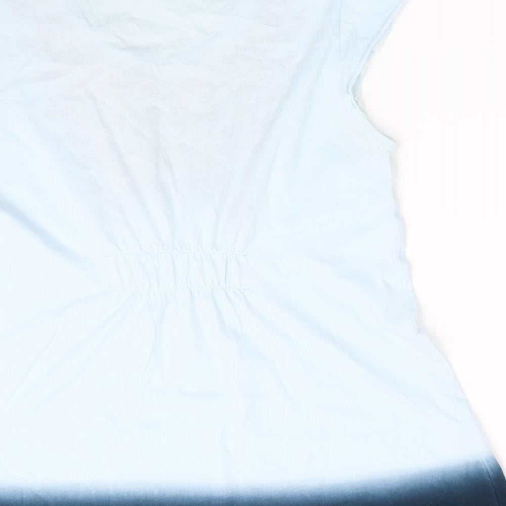 Womens UK Size Preworn Blue Basic T-Shirt