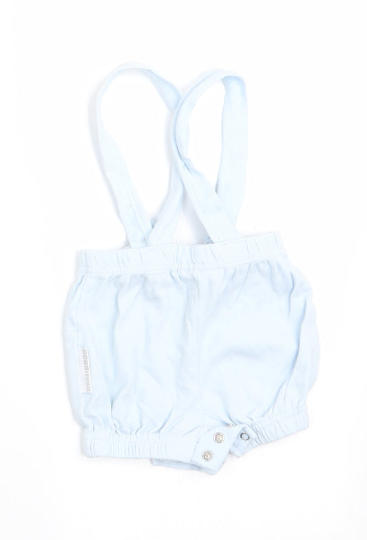 Nursery Time Baby Blue Dungaree One-Piece Size Newborn - Anchor Logo