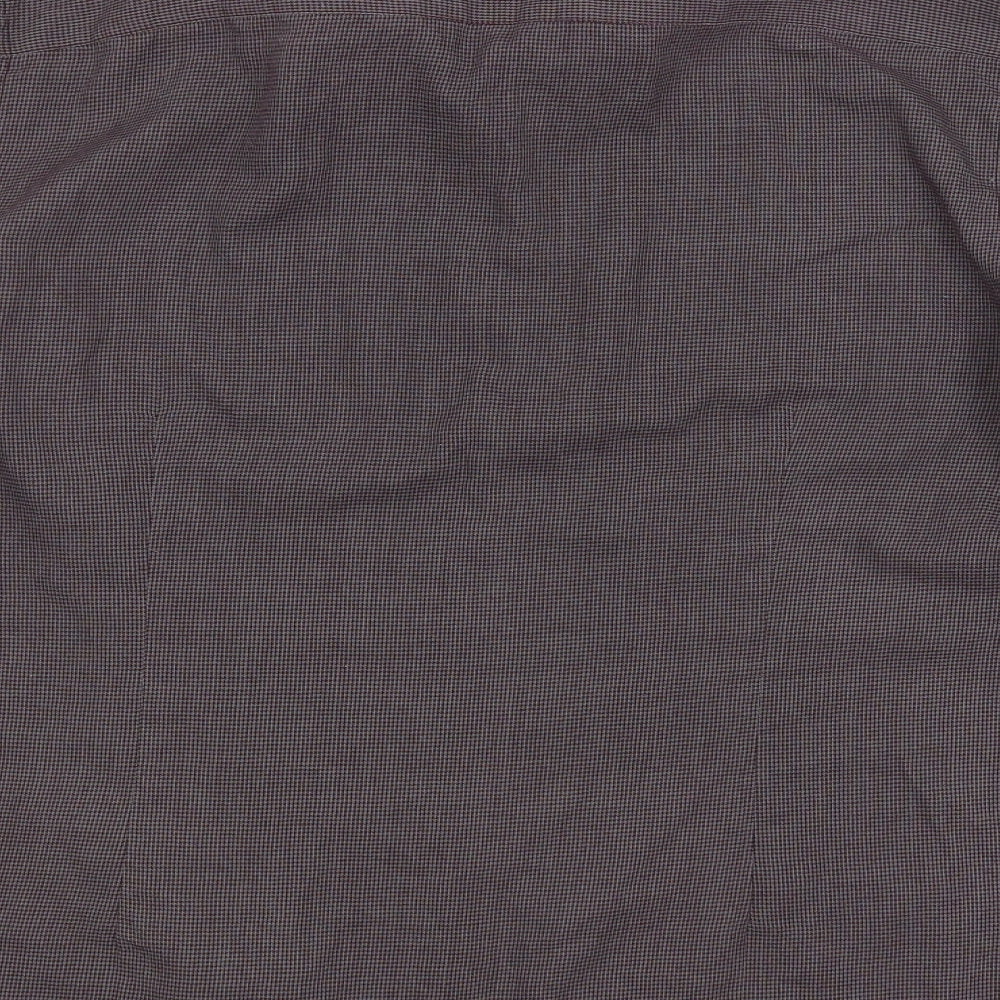 Red Herring Mens Purple Check Button-Up Size L