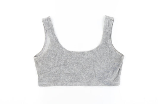 Missguided Womens Grey Cropped Tank Size 10
