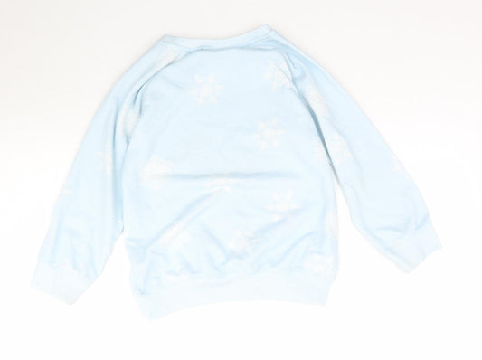 NEXT Girls Blue Pullover Sweatshirt Size 7 Years - Minions Christmas