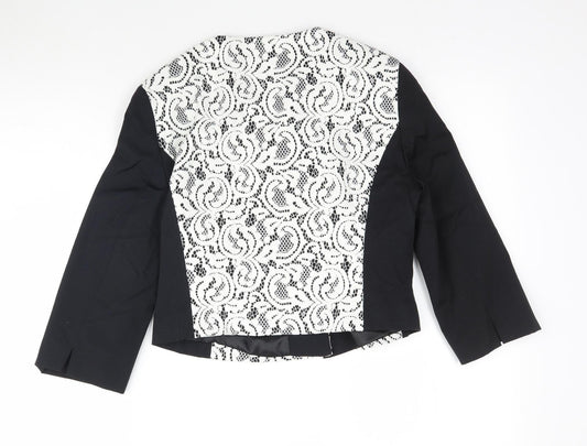 Planet Womens Black Jacket Blazer Size 8 - Lace detail office work jacket
