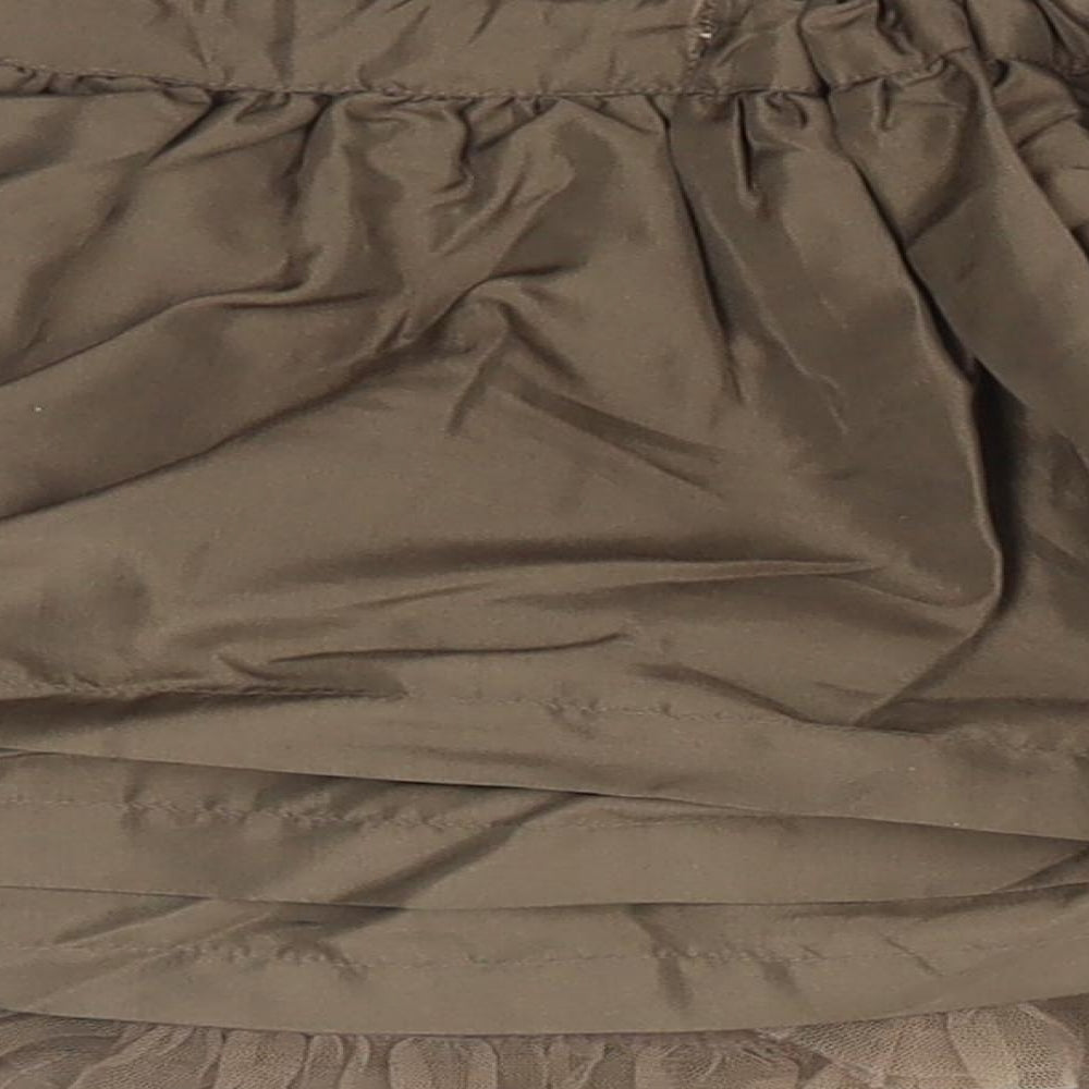 MINIMODE Girls Brown Pleated Skirt Size 2-3 Years
