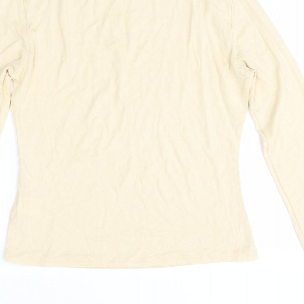 SheIn Womens Yellow Basic T-Shirt Size S