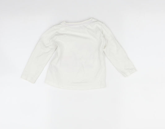 Natalan Baby White Basic T-Shirt Size 12-18 Months