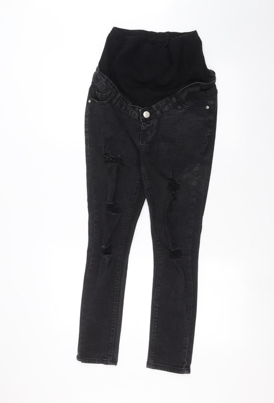 Womens UK Size 8 Boohoo Regular Fit Skinny Black Jeans