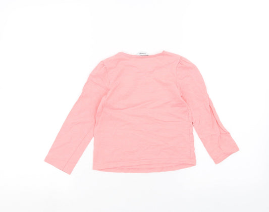 George Girls Pink Basic T-Shirt Size 3-4 Years
