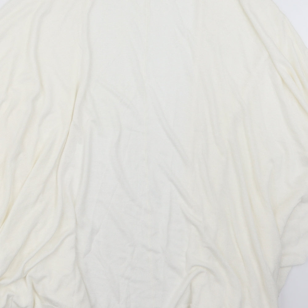 Atmosphere Womens White Knit Cardigan Jumper Size S