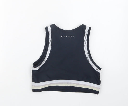 ALLFENIX Womens Black Cropped T-Shirt Size S