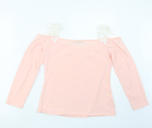 CBR Womens Pink Knit Pullover Jumper Size M