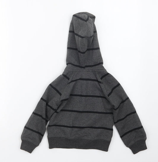 Derby County Football Club Boys Grey Striped Full Zip Hoodie Size 2-3 Years - Derby County Football Club