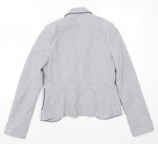 Atmosphere Womens Blue Striped  Jacket Blazer Size 6