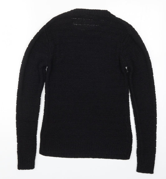 Kismet Womens Black Knit Pullover Jumper Size S