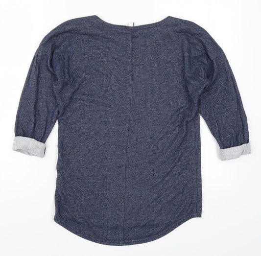 H&M Womens Blue Pullover Sweatshirt Size XS