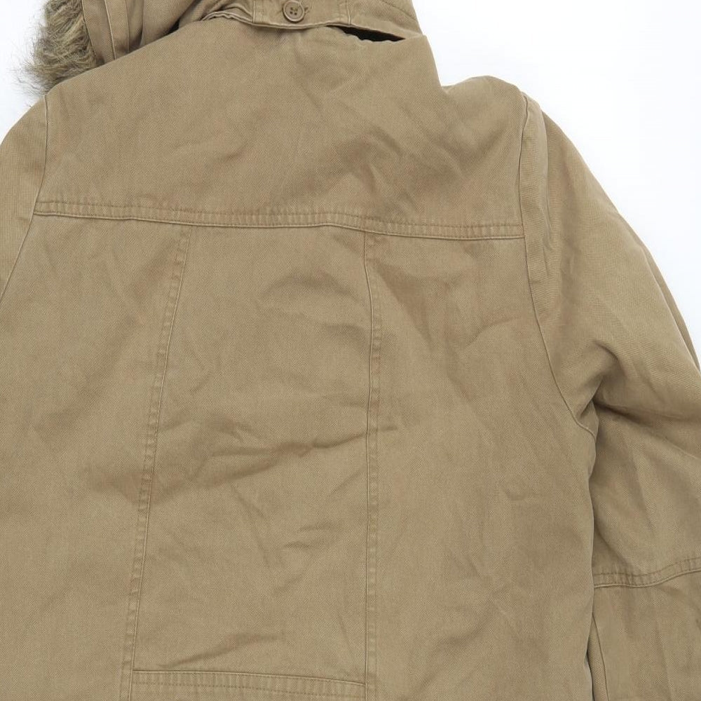 Womens UK Size 14 Linea Beige Parka Coat