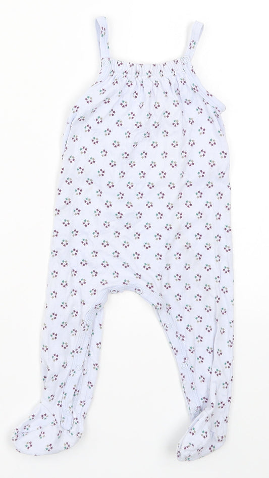 Preworn Girls Blue Geometric Cami One Piece Size 9-12 Months - Stars