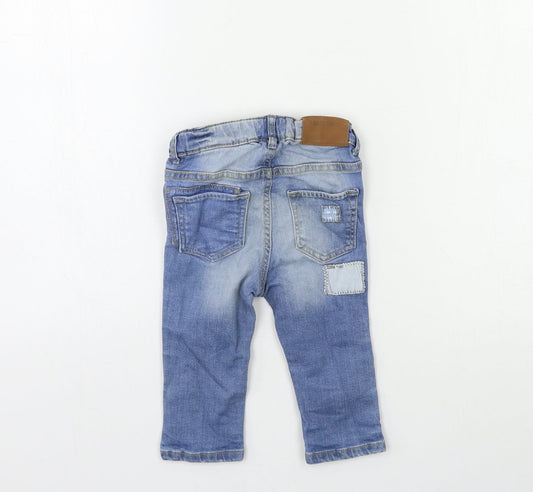 H&M Baby Blue Denim Cargo Jeans Size 6-9 Months