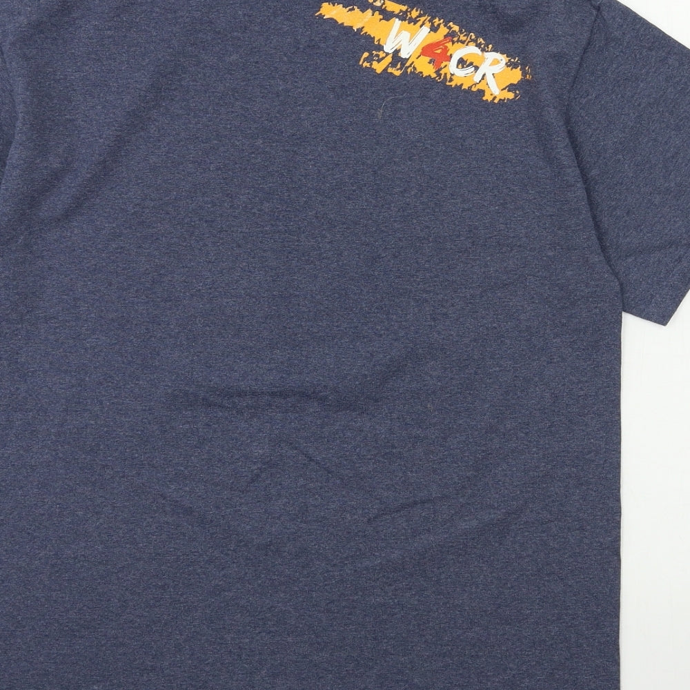 Mens UK Size M Gildan Blue T-Shirt