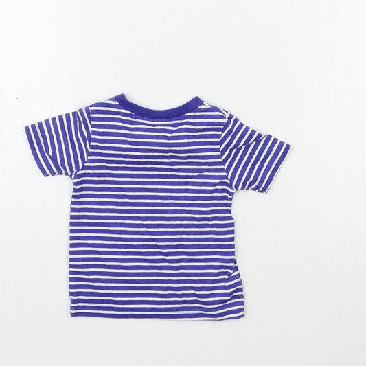 Lily & Jack Baby Blue Striped Basic T-Shirt Size 6-9 Months