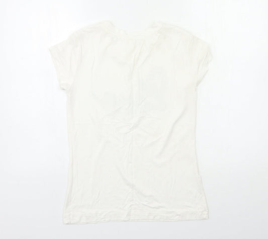 Womens UK Size S H&M White Basic T-Shirt