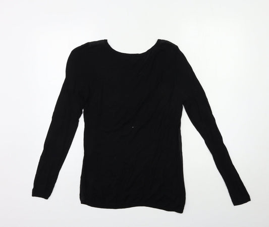 Smart Set Womens Black Knit Pullover Jumper Size S