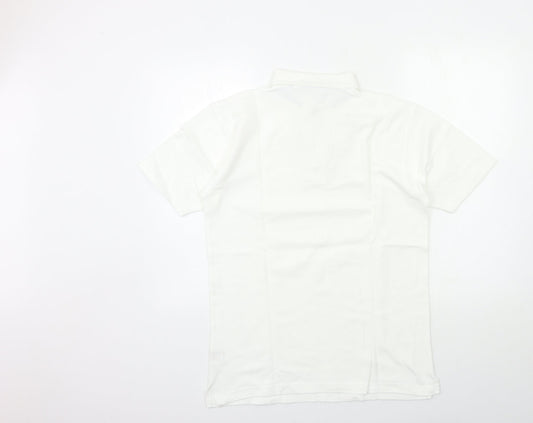 GREENWOOD Mens White Polo Size M