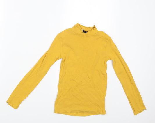 F&F Girls Yellow Pullover Sweatshirt Size 9-10 Years